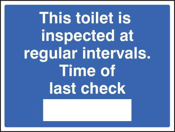15430K This toilet is inspected Rigid Plastic (400x300mm) Safety Sign