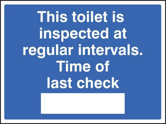15430K This toilet is inspected Rigid Plastic (400x300mm) Safety Sign