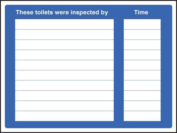15436K These toilets were inspected Rigid Plastic (400x300mm) Safety Sign