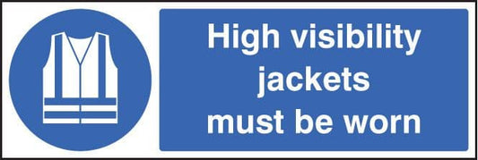 15452G High visibility jackets must be worn Rigid Plastic (300x100mm) Safety Sign