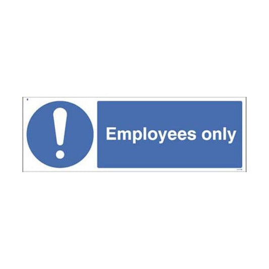 15469G Employees only sign - Rigid Plastic (300x100mm)