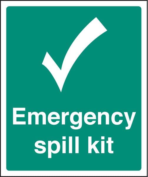16030H Emergency spill kit Rigid Plastic (300x250mm) Safety Sign