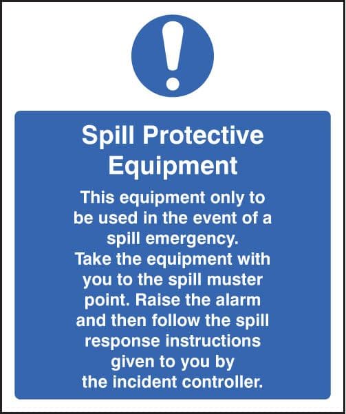 16044H Spill protection equipment Rigid Plastic (300x250mm) Safety Sign