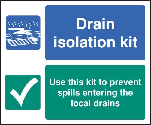 16046H Drain isolation kit Rigid Plastic (300x250mm) Safety Sign