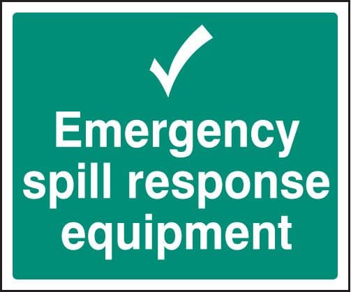 16049H Emergency spill response equipment Rigid Plastic (300x250mm) Safety Sign