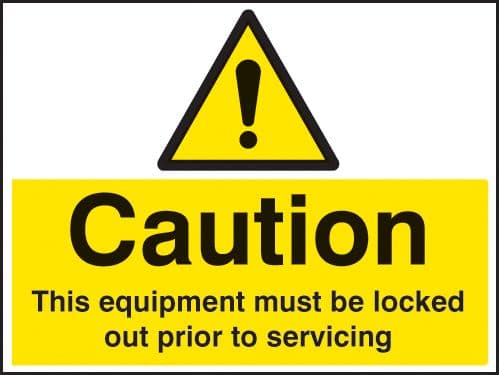 16240Q Caution This equipment must be locked out prior to servicing Rigid Plastic (600x450mm)