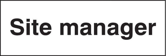 16436G Site manager Rigid Plastic (300x100mm) Safety Sign