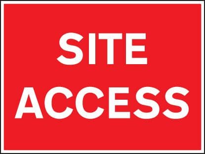 16437Q Site access Rigid Plastic (600x450mm) Safety Sign