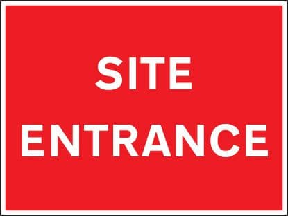16452Q Site entrance Rigid Plastic (600x450mm) Safety Sign