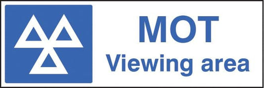 16510M MOT viewing area Rigid Plastic (600x200mm) Safety Sign
