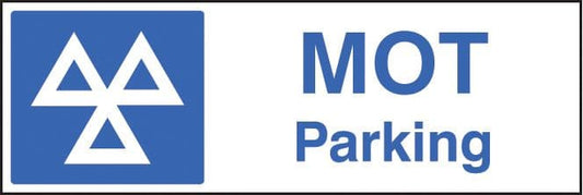 16511M MOT parking Rigid Plastic (600x200mm) Safety Sign