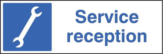 16513G Service reception Rigid Plastic (300x100mm) Safety Sign