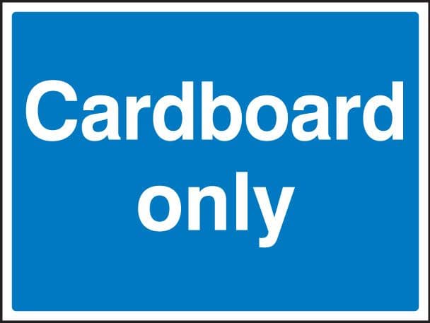 16607K Cardboard only Rigid Plastic (400x300mm) Safety Sign