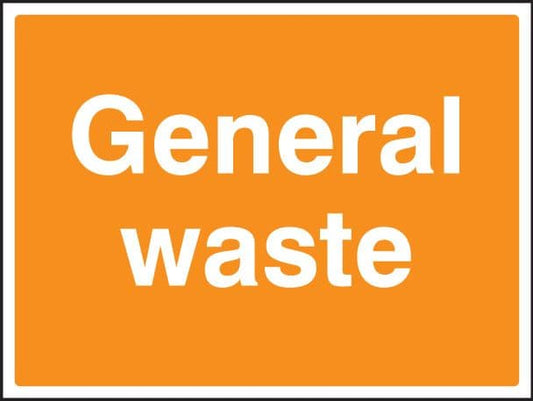 16608K General waste Rigid Plastic (400x300mm) Safety Sign