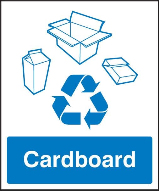 16619H Cardboard recycling Rigid Plastic (300x250mm) Safety Sign