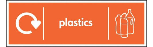 16631M WRAP Recycling Sign - Plastics Rigid Plastic (600x200mm) Safety Sign