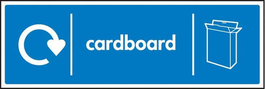 16635M WRAP Recycling Sign - Cardboard Rigid Plastic (600x200mm) Safety Sign