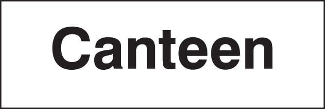 17010L Canteen Rigid Plastic (450x150mm) Safety Sign