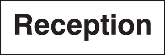 17011L Reception Rigid Plastic (450x150mm) Safety Sign