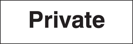 17014G Private Rigid Plastic (300x100mm) Safety Sign