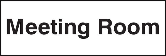 17020G Meeting Room Rigid Plastic (300x100mm) Safety Sign
