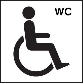 17026F Disabled wc symbol Rigid Plastic (200x200mm) Safety Sign