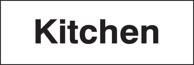 17033G Kitchen Rigid Plastic (300x100mm) Safety Sign