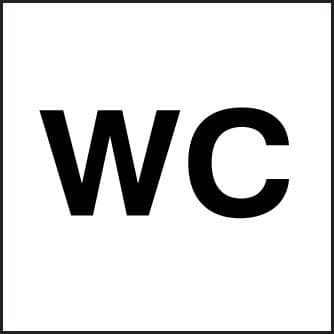 17048F W C Rigid Plastic (200x200mm) Safety Sign