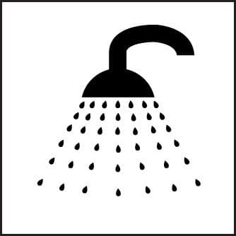 17052F Shower symbol Rigid Plastic (200x200mm) Safety Sign