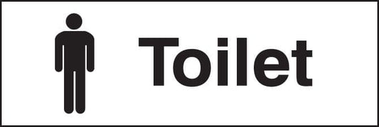 17058G Toilet (with male symbol) Rigid Plastic (300x100mm) Safety Sign