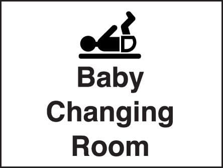 17065E Baby changing room Rigid Plastic (200x150mm) Safety Sign