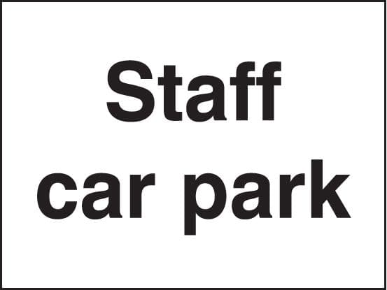 17066K Staff car park Rigid Plastic (400x300mm) Safety Sign