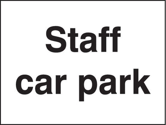 17066Q Staff car park Rigid Plastic (600x450mm) Safety Sign