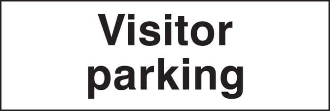 17078L Visitor parking Rigid Plastic (450x150mm) Safety Sign