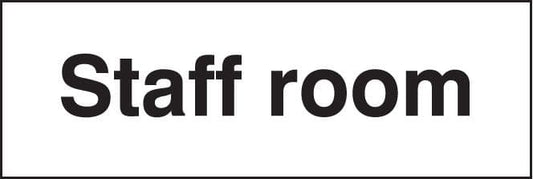 17081G Staff room Rigid Plastic (300x100mm) Safety Sign