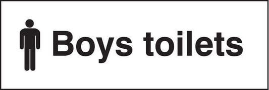 17086G Boys toilets Rigid Plastic (300x100mm) Safety Sign