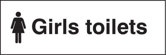 17087G Girls toilets Rigid Plastic (300x100mm) Safety Sign