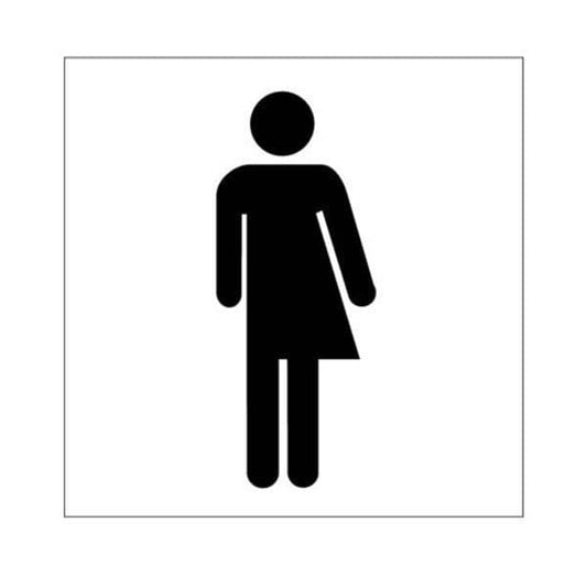 17093D All gender toilet symbol sign - Rigid Plastic (100x150mm)