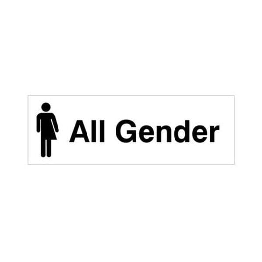 17094L All gender sign - Rigid Plastic (450x150mm)