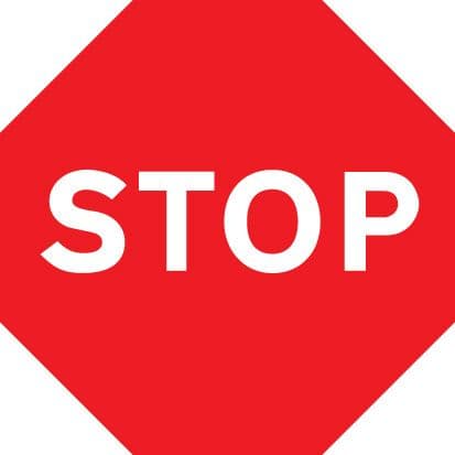 17507N Stop Rigid Plastic (400x400mm) Safety Sign