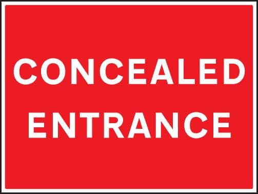 17520Q Concealed entrance Rigid Plastic (600x450mm) Safety Sign