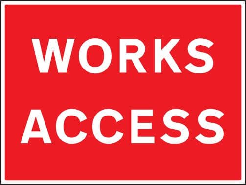 17527Q Works access Rigid Plastic (600x450mm) Safety Sign