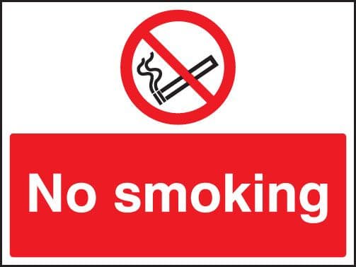 17542Q No smoking Rigid Plastic (600x450mm) Safety Sign
