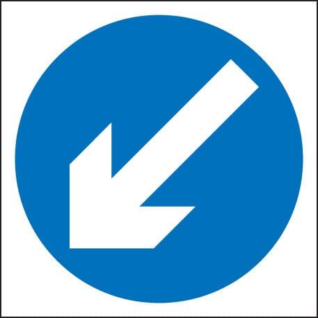 17550N Keep to the left Rigid Plastic (400x400mm) Safety Sign