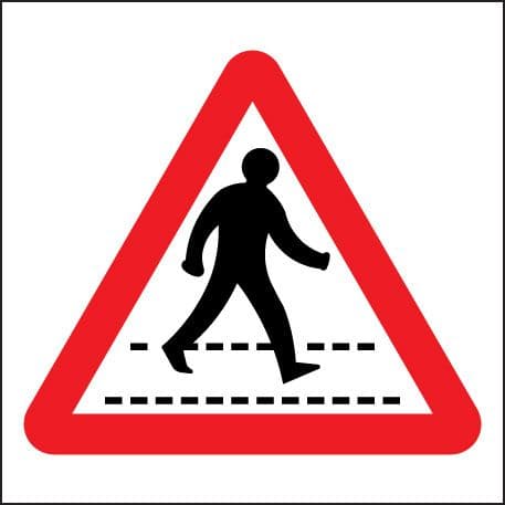 17556N Pedestrian crossing Rigid Plastic (400x400mm) Safety Sign