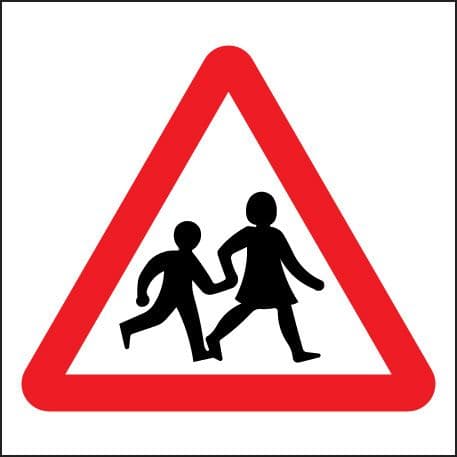 17557N Children crossing Rigid Plastic (400x400mm) Safety Sign
