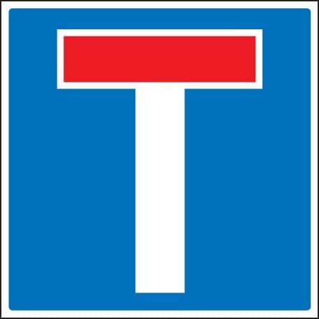 17559N Dead end Rigid Plastic (400x400mm) Safety Sign
