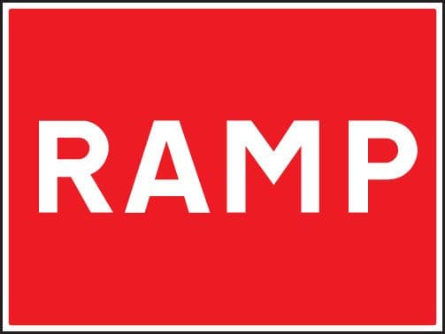 17569Q Ramp Rigid Plastic (600x450mm) Safety Sign