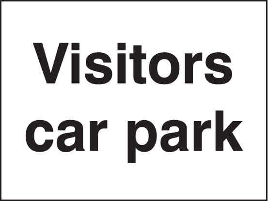 17574K Visitors car park Rigid Plastic (400x300mm) Safety Sign