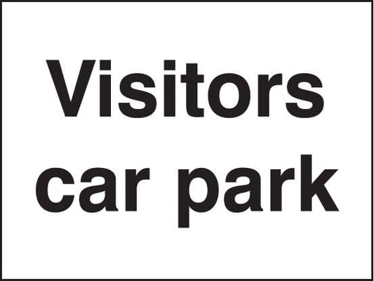 17574Q Visitors car park Rigid Plastic (600x450mm) Safety Sign